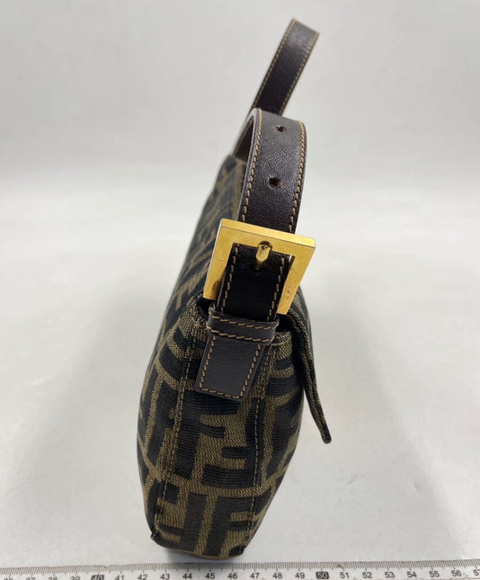 Sold Fendi Baguette Classic Zucca Print Monogram Gold-tone Hardware