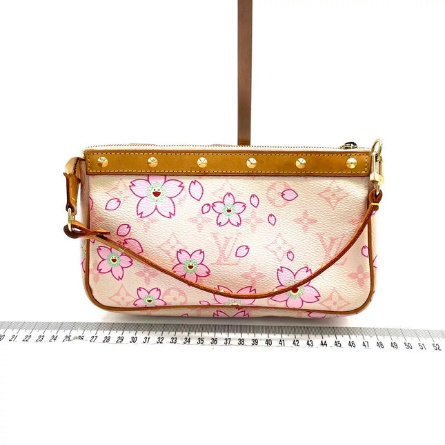 Louis Vuitton x Takashi Murakami Cherry Blossom Pochette Accessoire Pink Monogram