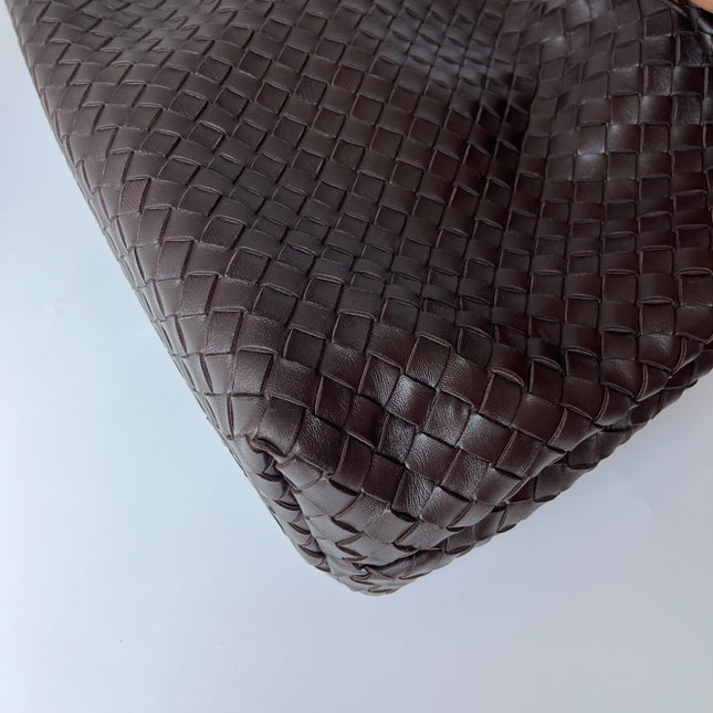 Bottega Veneta Andiamo Large Dark Chocolate Brown Handbag