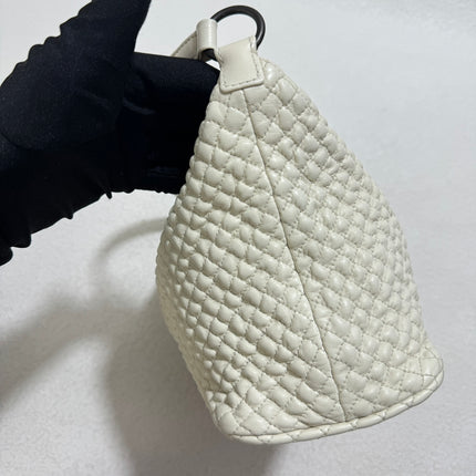 Bottega Veneta Sloane Padded Shoulder Bag White Small 25cm