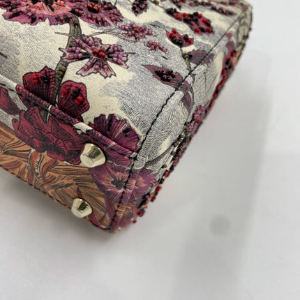Lady Dior Mini Embroidered Phoenix Cloth Multicolor Handbag