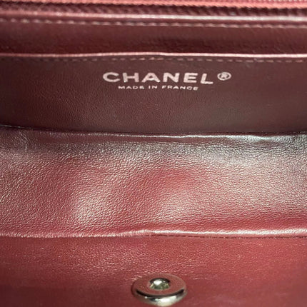 Chanel Classic Flap Rectangular Mini Burgundy Lambskin Silver HW, 2019