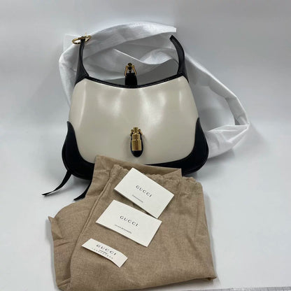 Sold Gucci Jackie 1961 Black & White Leather Bag Small