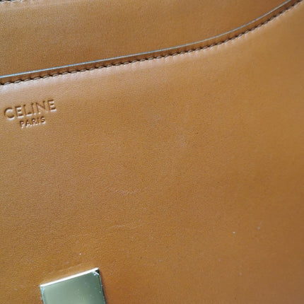 Sold Celine 16 Bag Medium Caramel Natural Tan Smooth Calfskin Leather