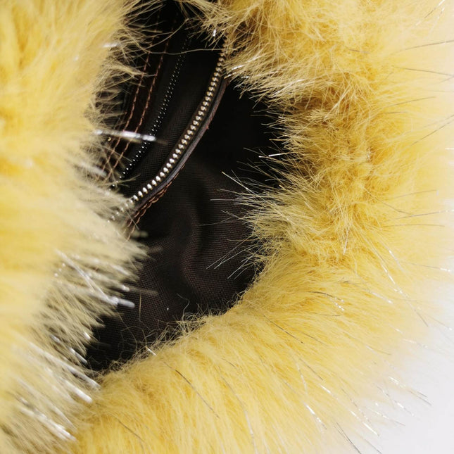 Sold Fendi Baguette Yellow Furry Shoulder Bag