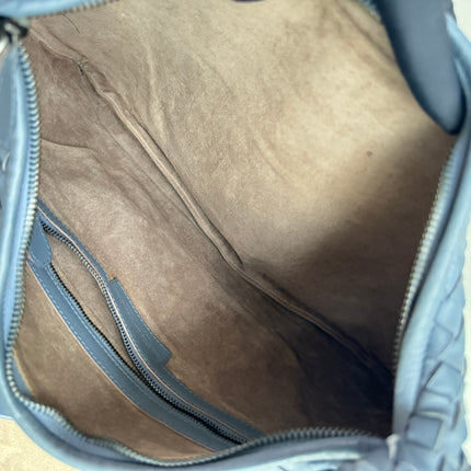 Sold Bottega Veneta Hobo Bag Lambskin leather Greyish Misty Blue Medium 40cm