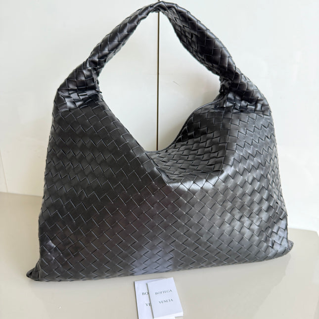 Bottega Veneta Hop Large Leather Black Hobo Bag-Luxbags