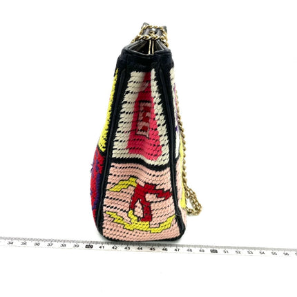 Chanel Rare Precious Symbols Needlepoint East West Shoulder Bag