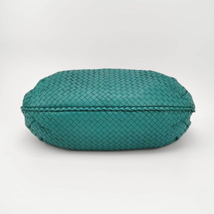 Sold Bottega Veneta Belly Hobo Intrecciato Green Nappa Leather Large