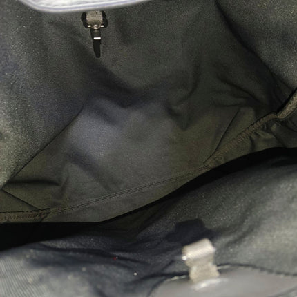 Louis Vuitton Atlantis Large Black Monogram Leather Bucket Bag with Pouch