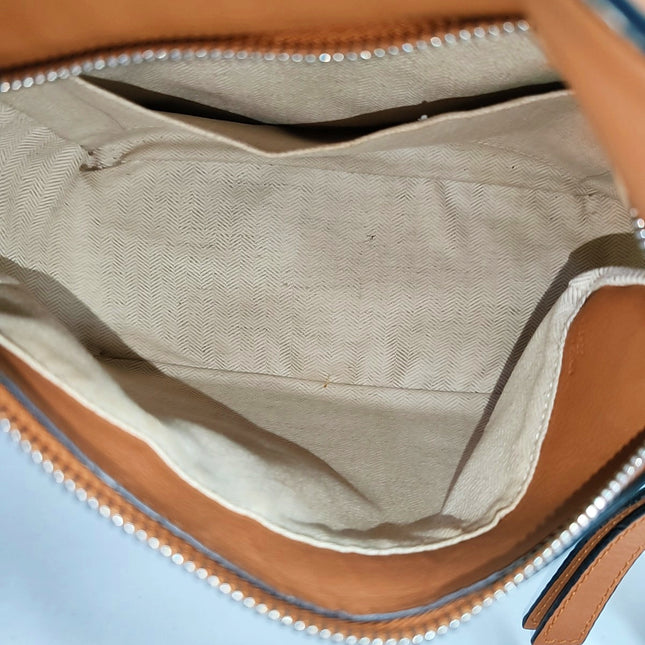 Loewe Puzzle Small Black White Brown Stripes Crossbody Bag 2019