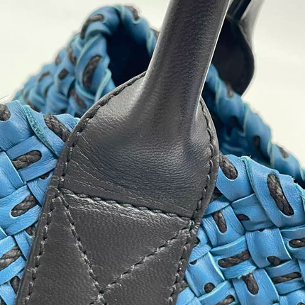 Bottega Veneta Cabat Tote Intreccio Leather Navy and Black 42cm