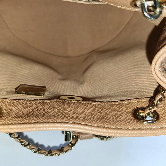Sold Chanel 23P Small Duma Backpack Caramel Tan Caviar Leather