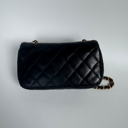 Chanel Classic Flap Super Mini Valentine's Special Black Lambskin Nautical Charms