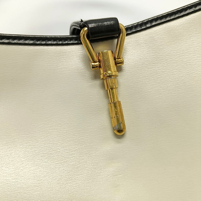Gucci Jackie 1961 Small Black and White Leather Bag