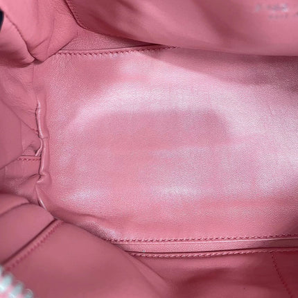 Prada Inside Bag Red Crocodile Leather Pink Lambskin Leather Interior Medium