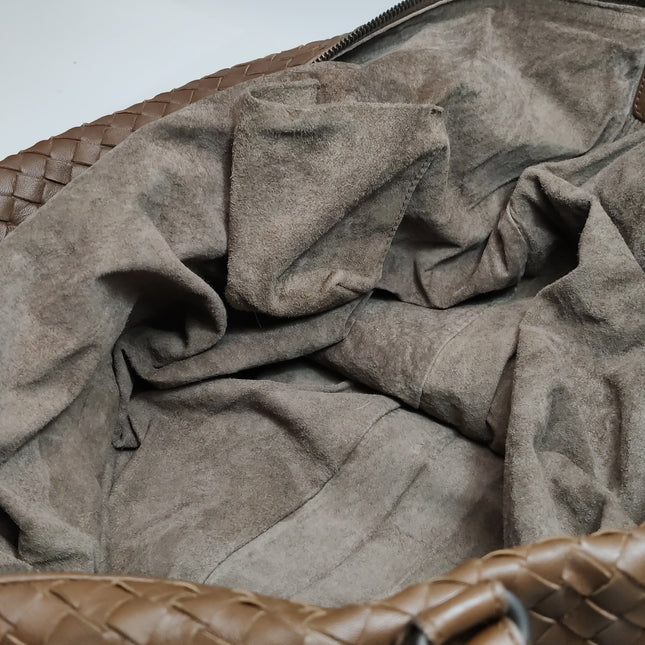 Bottega Veneta Maxi Convertible Tote Dark Chocolate Brown Leather 50cm