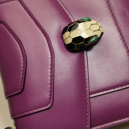 Bvlgari Serpenti Forever Small Leather Top Handle Crossbody Bag Pink