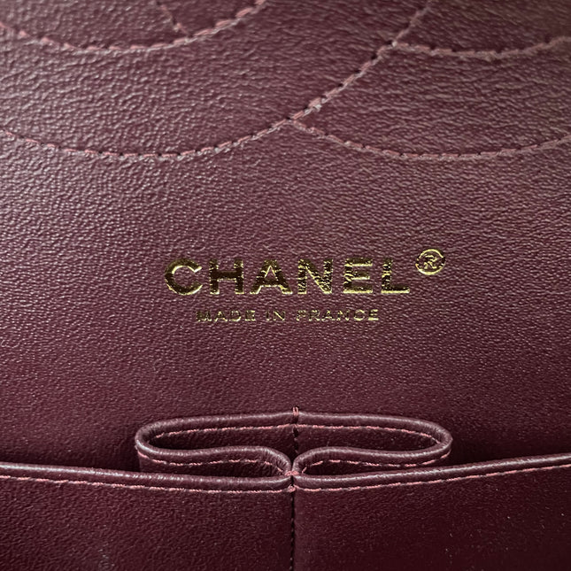 Chanel Classic Flap Jumbo Black Lambskin Leather Double Flap Gold Hardware, 2017-18