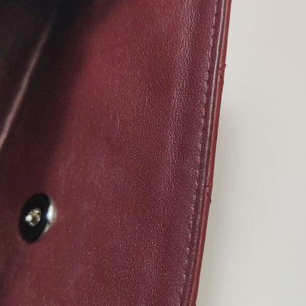 Chanel Classic Flap Rectangular Mini Burgundy Lambskin Silver HW, 2019