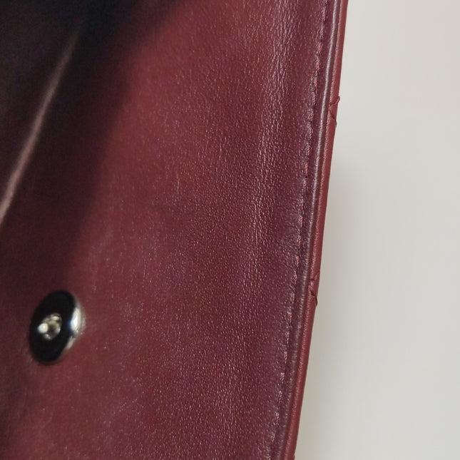 Chanel Classic Flap Rectangular Mini Burgundy Lambskin Silver HW, 2019