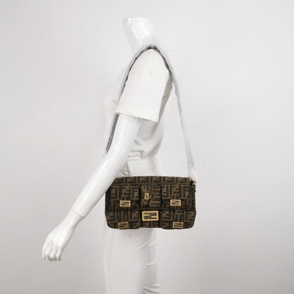 Fendi Baguette Cargo Multipocket Brown Zucca Monogram 2-way Bag