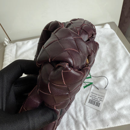 Bottega Veneta Jodie Mini Dark Burgundy Wine Leather