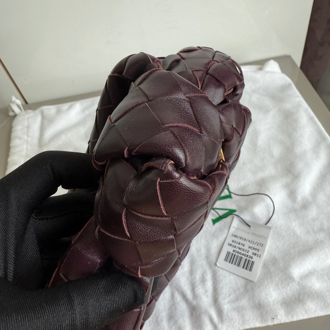 Bottega Veneta Jodie Mini Dark Burgundy Wine Leather