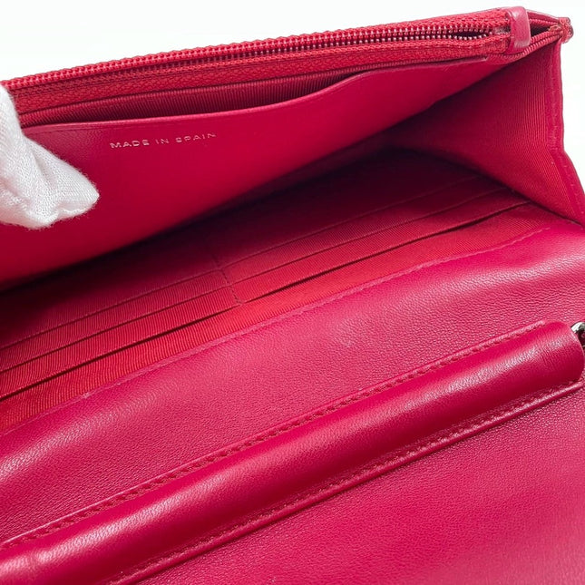 Sold Chanel Wallet on Chain WOC Fuchsia Lambskin Leather