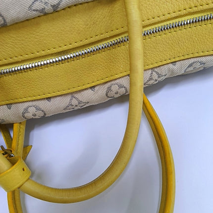 Louis Vuitton Neo Papillon Revelation GM Beige and Canvas Yellow Leather with Strap