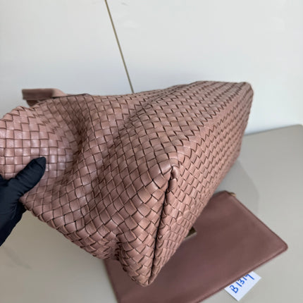 Sold Bottega Veneta Cabat Large Intreccio Leather Tote Bag Pink 42cm