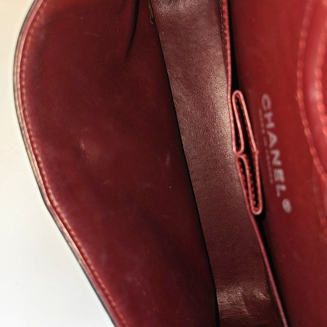 Chanel Timeless Classic Flap Medium 2014 Black Lambskin Leather Silver Hardware