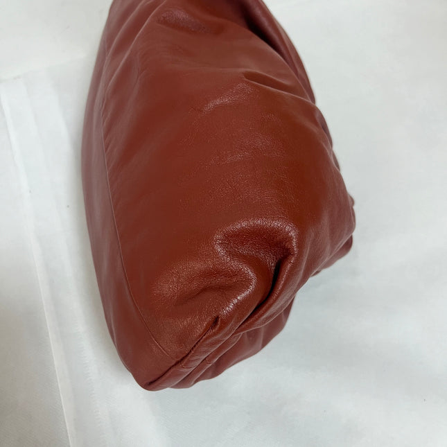 Bottega Veneta Pouch Calfskin Leather Brick Red Large