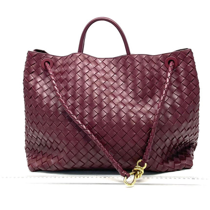 Bottega Veneta Andiamo Large Burgundy Handbag