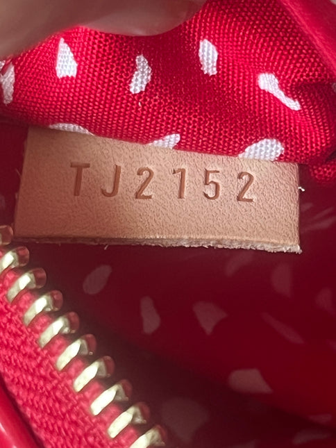Louis Vuitton x Kusama Papillon 28 Red Polka Dots Patent Leather Handbag