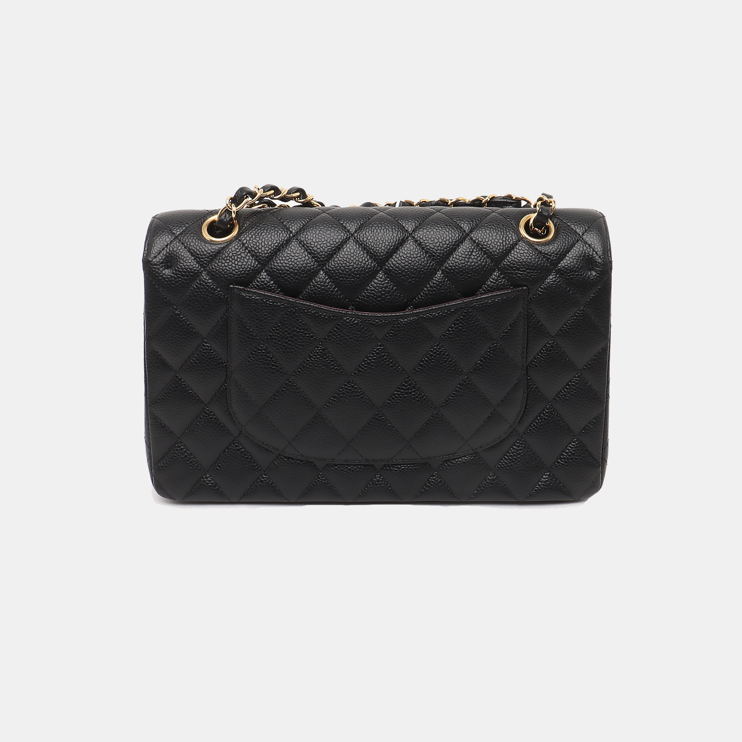 Chanel Classic Flap Medium Black Caviar Leather with 24k Gold Hardware, 2018