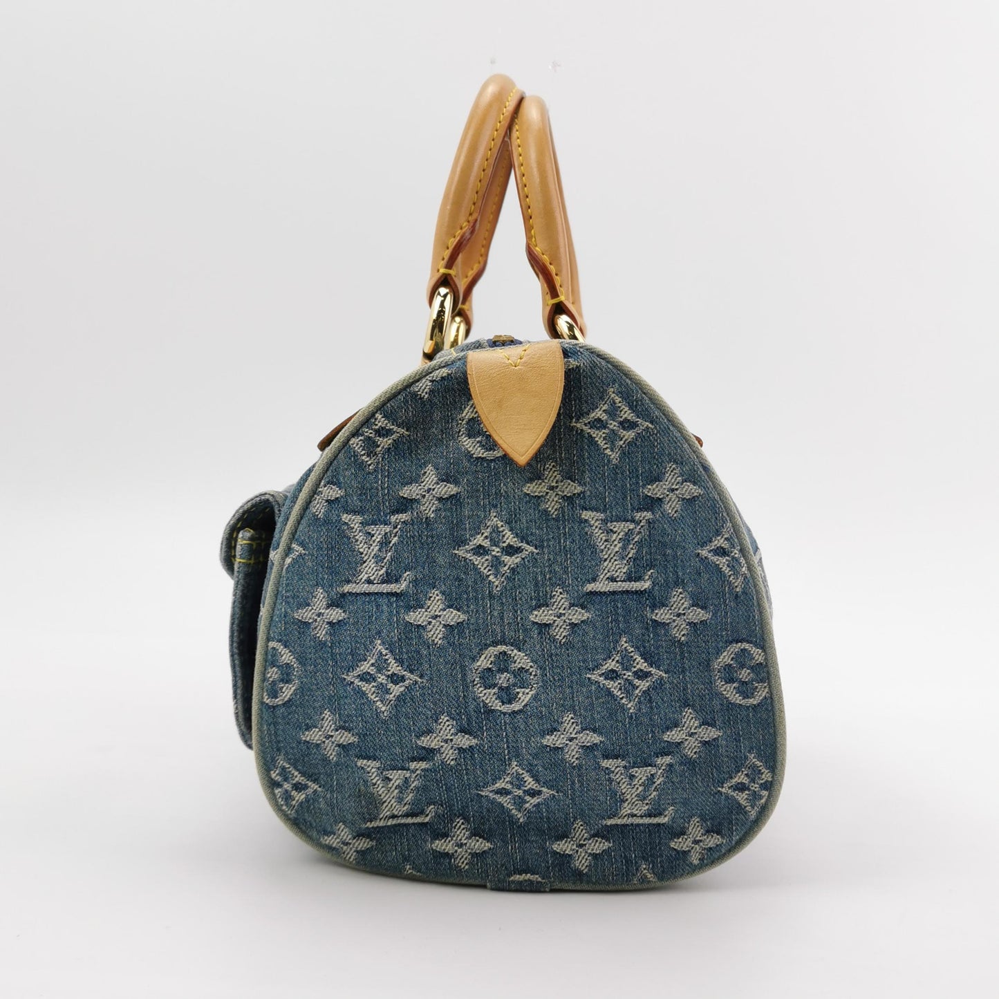 Louis Vuitton Blue Denim Neo Speedy Boston Bag