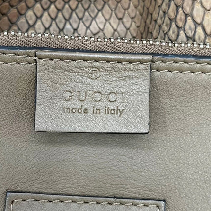 Gucci Jackie Brown Python Leather Gold Hardware