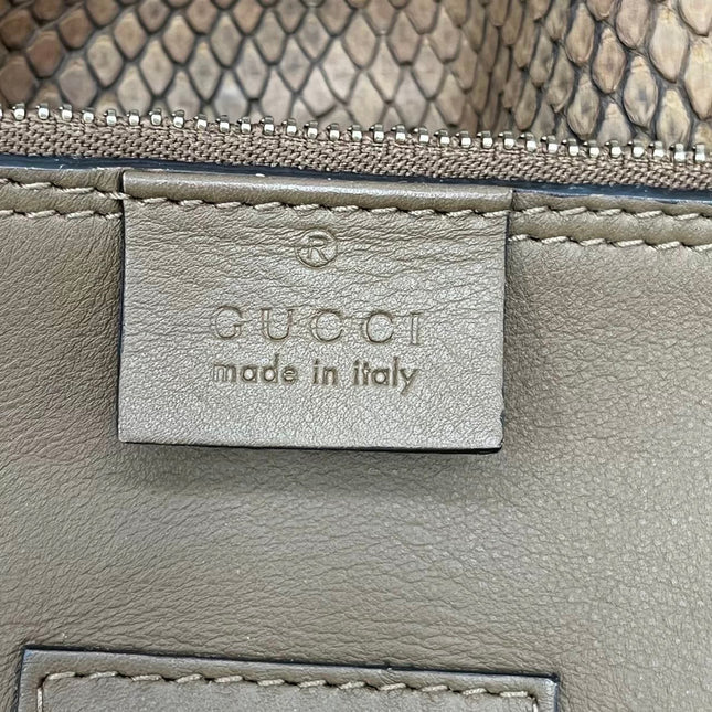 Gucci Jackie Brown Python Leather Gold Hardware