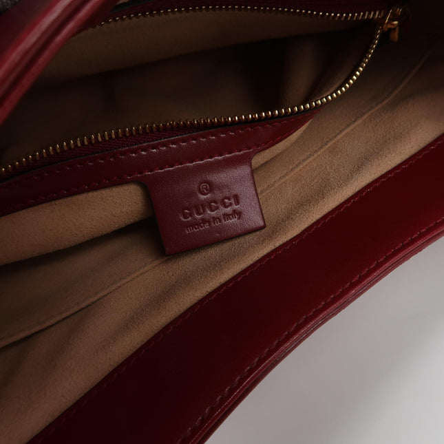 Gucci Jackie 1961 Red Burgundy Leather Bag Small Shoulder Bag