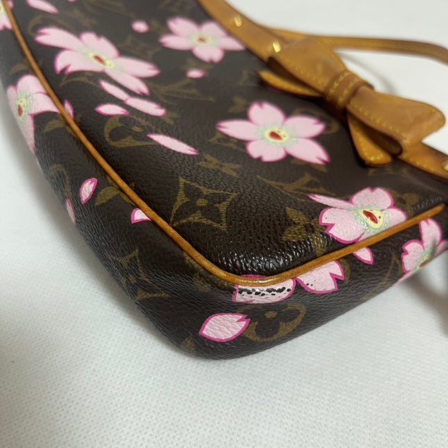 Louis Vuitton x Takashi Murakami Cherry Blossom Pochette Accessoire Brown Monogram