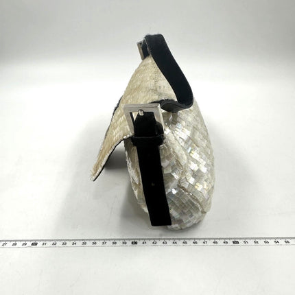 Sold Fendi Baguette Gold Translucent Sequins with Pony-style Leather Strap