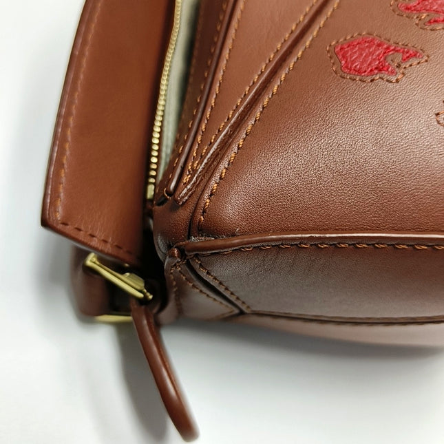 Loewe x Howl's Moving Castle Studio Ghibli Collection Puzzle Calcifer Mini Tan Brown