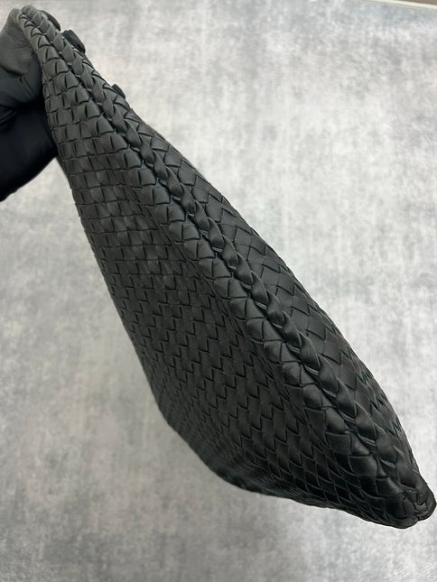 Bottega Veneta Veneta Hobo Maxi Black Leather 52cm