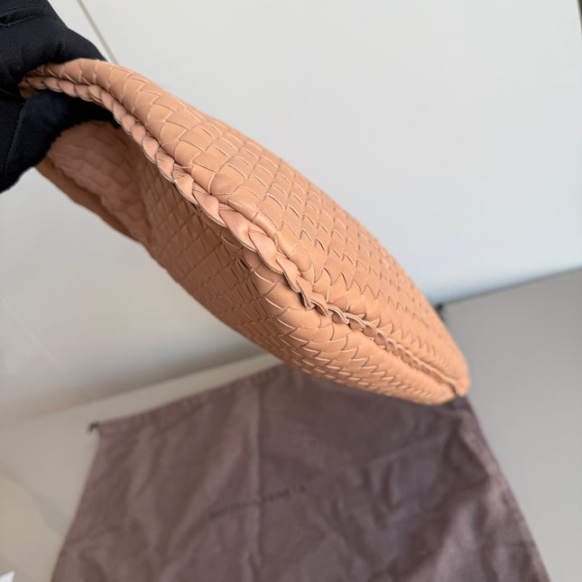 Bottega Veneta Veneta Hobo Beige Almond Lambskin Leather 40cm