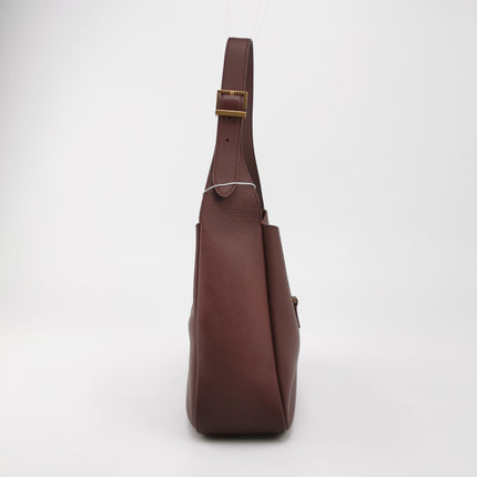Yves Saint Laurent YSL Le 5 A 7 Hobo Small Burgundy Calfskin Shoulder Bag