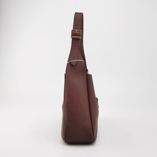 Yves Saint Laurent YSL Le 5 A 7 Hobo Small Burgundy Calfskin Shoulder Bag