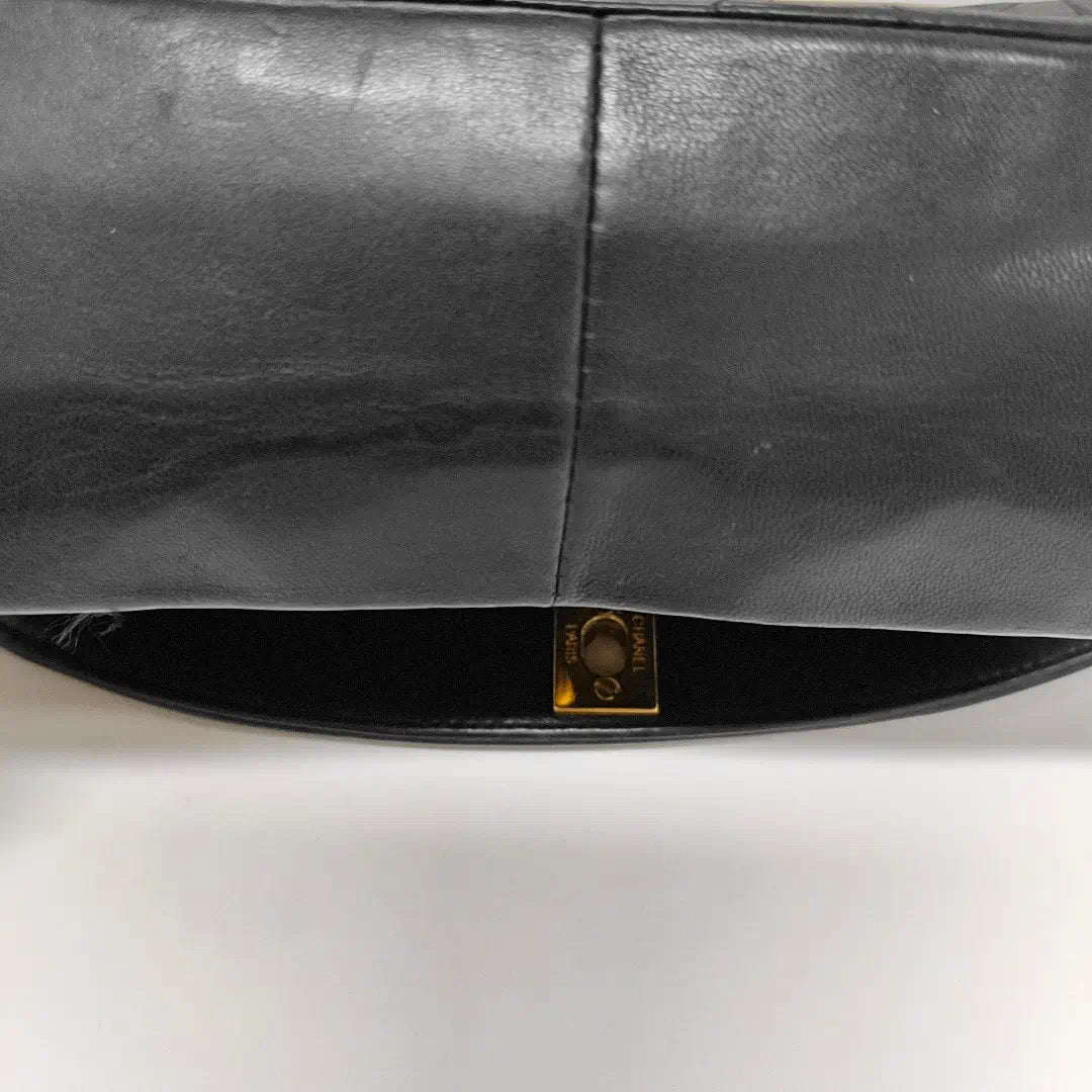 Sold Chanel Diana CC Flap Bag Vintage 1989 Black Lambskin Leather with 24k Gold Hardware