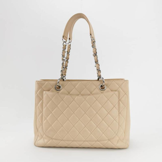 Chanel GST Grand Shopping Tote 2011 Beige Caviar Leather PM
