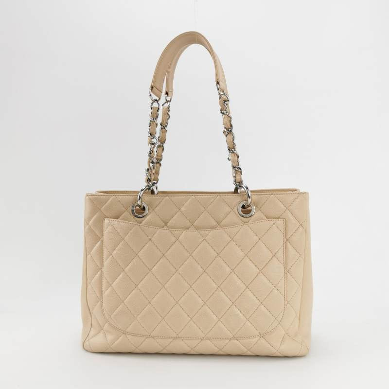 Chanel GST Grand Shopping Tote 2011 Beige Caviar Leather PM